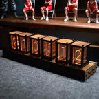 Luxury Nixie Glow Tube Clock Wood Table Clock Creative Electronic Desktop Clocks RGB Silent Digital Watch
